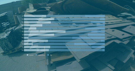 Image of data processing over rubbish dump