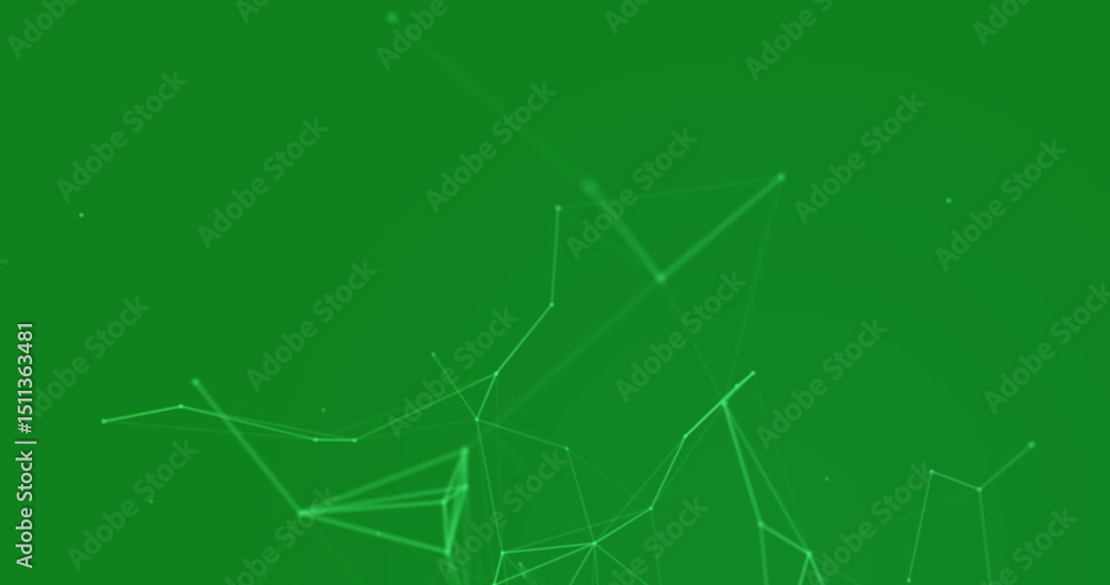 Poster image of data processing over green background
