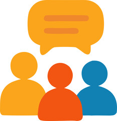 Group of people in discussion