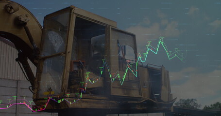 Image of data processing over rubbish dump