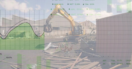 Image of data processing over rubbish dump