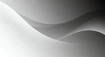 Fluid Grayscale Waves: Abstract Minimalist Design