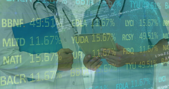 Image of financial data processing over diverse doctors