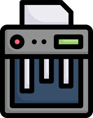 paper shredder illustration on a white background    