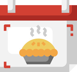 pie illustration on a white background       