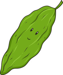 A cheerful cartoon leaf designed for educational materials or environmental awareness campaigns.