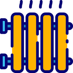 radiator illustration on a white background        