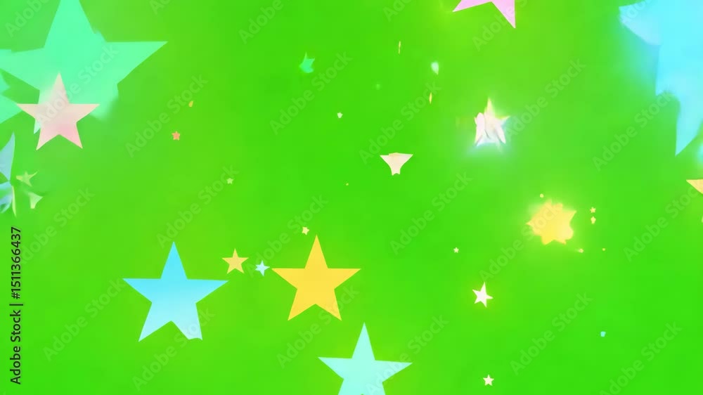 Poster starry brightness: a vibrant, sparkling cascade of stars in an explosion of color on a captivating g