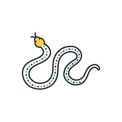 Multi color icon for snake