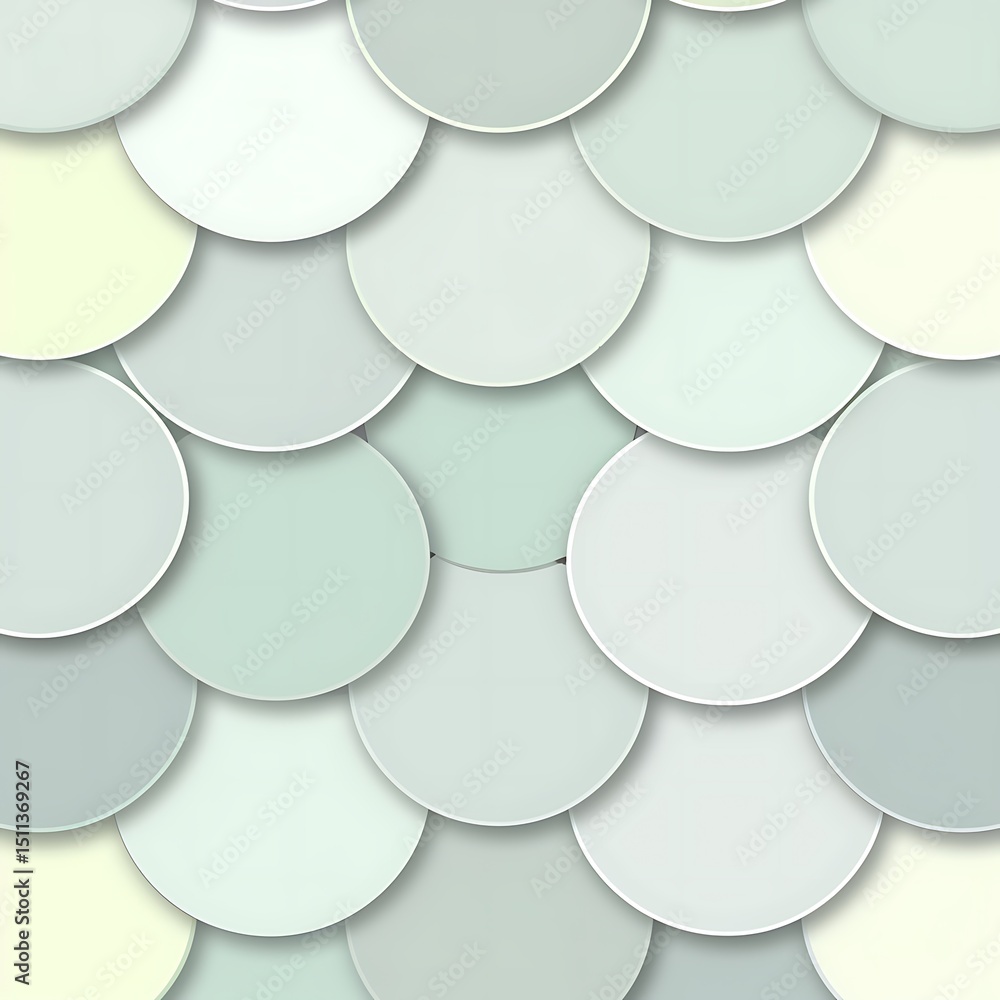Poster gradient circle pattern with overlapping pastel shades for digital background