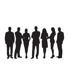 Business people, set of vector silhouettes
