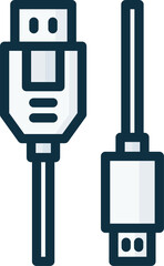 usb port illustration on a white background        