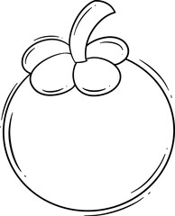 Cute cartoon mangosteen