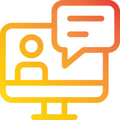 video call illustration on a white background       