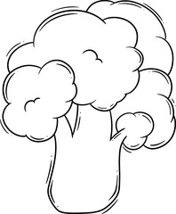 Cartoon Broccoli Illustration