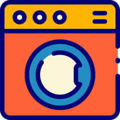 washing machine illustration on a white background        