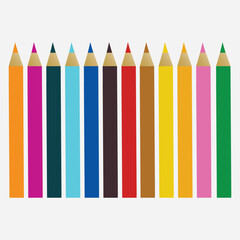 Colorful Pencil Set Illustration and Graphic art