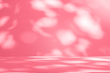 Wall interior background, studio and backdrops show products.with shadow from window color pink background for text insertion and presentation interior decoration	