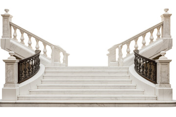 Elegant Marble Staircase: Architecture, Design, and Luxury Grand Entrance isolated on transparent background png