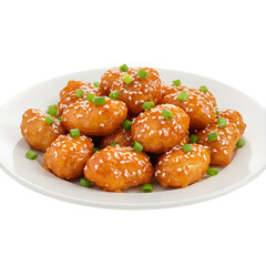 Delicious Sesame Chicken: A Culinary Delight on transparent background