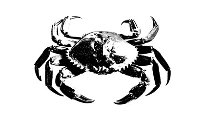 Fresh King Crab Silhouette Illustration