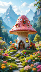 Whimsical Mushroom House