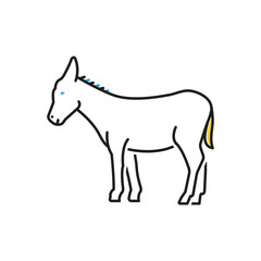 Multi color icon for donkey