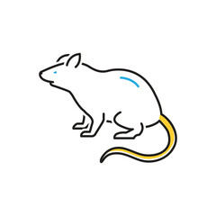 Multi color icon for rat
