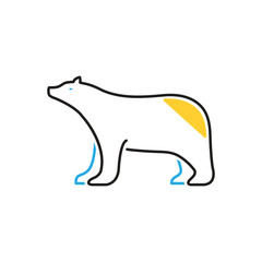 Multi color icon for bear