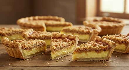 Custard Pie Dessert Recipe Food