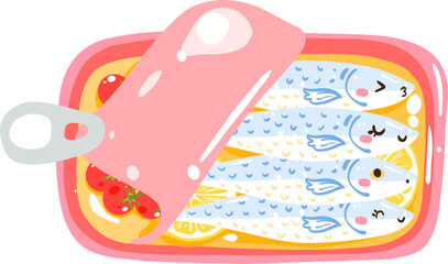 Illustration of Canned Sardines in Olive Oil
