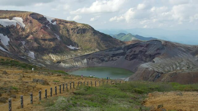 蔵王連峰 蔵王の御釜 Zao Mountain Range, Zao Okama Crater
