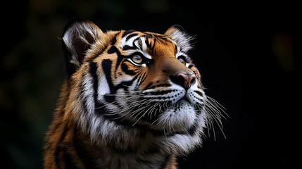 Fototapeta premium Close-up portrait of a tiger's head.