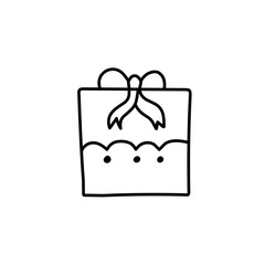 gift box birthday handrawn
