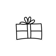 gift box birthday handrawn