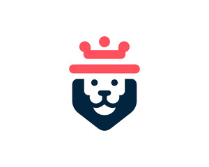 Regal lion head emblem for premium branding