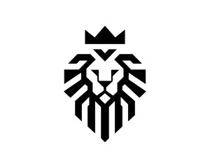 Elegant king lion head for luxury branding