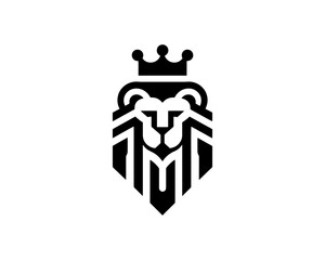 Royal lion head logo design for brand identity