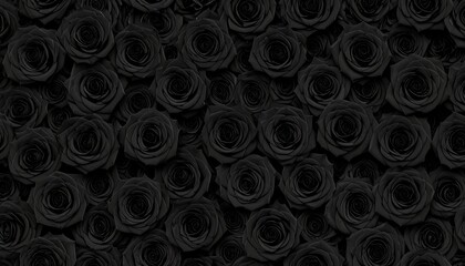Black roses background with floral texture. (1)