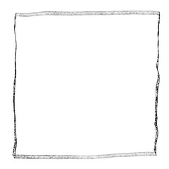 Obraz premium スクラッチタッチの黒い手描きスクエアフレーム