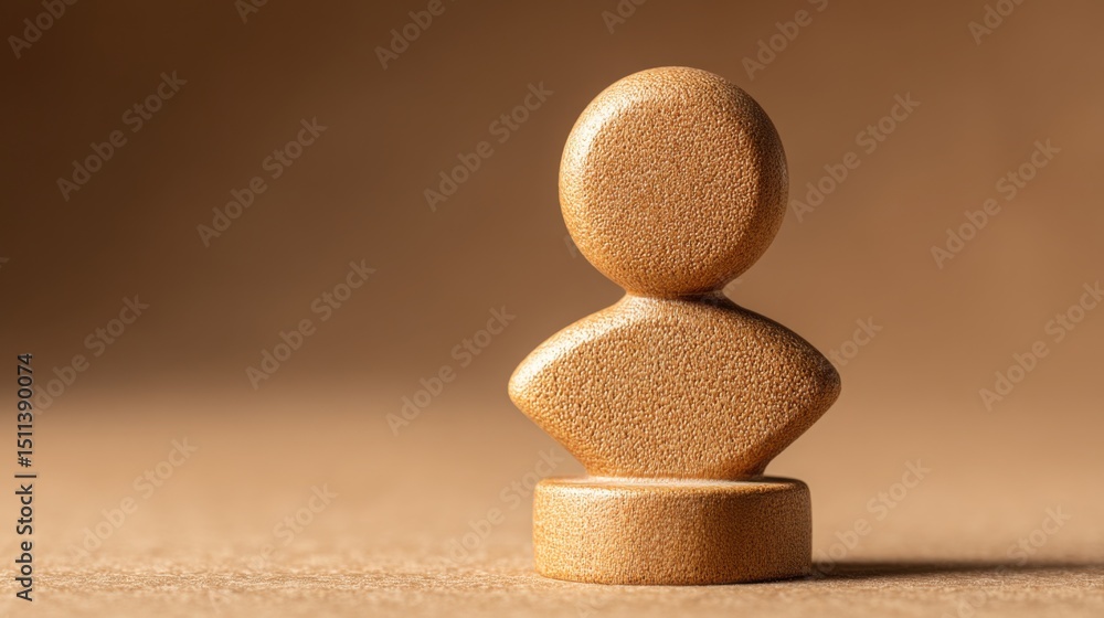 Poster stack of wooden blocks symbolizing stability and structure in a concept of recognition and achieveme