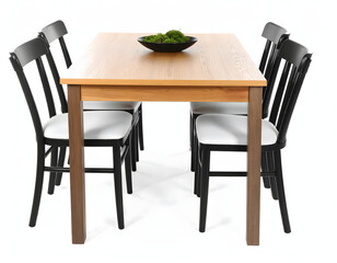 Isolated table and chairs in a restaurant
