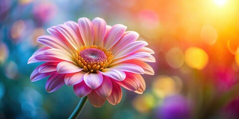 Close-up of a blooming flower with delicate petals and vibrant colors