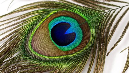 Obraz premium Closeup of peacock feather.