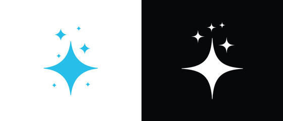 Clean flat star icon. Clean star icon object isolated flat design.