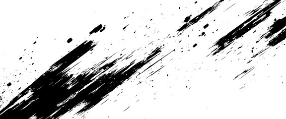 Vector abstract style black grange ink and brushes design 