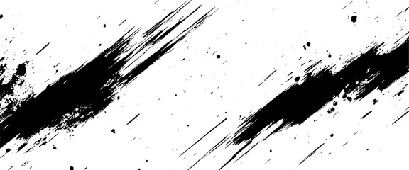 Vector abstract style black grange ink and brushes design 