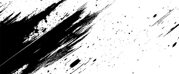 Vector abstract style black grange ink and brushes design 