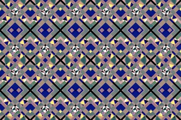 Ethnic seamless patterns with simple shapes. Tribal and ethnic fabrics. African, American, Mexican, Indian styles. Simple geometric pattern elements are best used in design, textile printing.