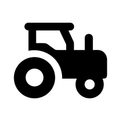 tractor icon flat minimalistic silhouette
